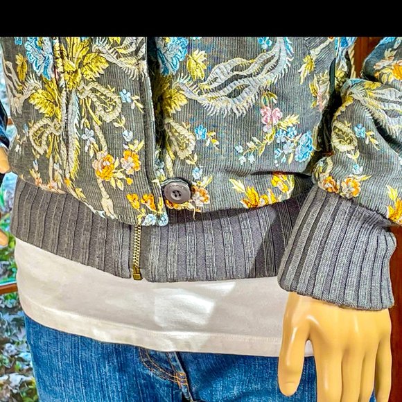 ⭐️HP⭐️FORNARINA▪️Sherpa Lined Faux Fur Hooded Floral Embroidered Jacket Coat - Picture 8 of 10